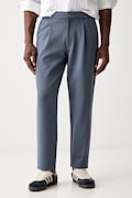 Calvin Klein spodnie męskie z wiskozą granatowe LV04LF607G