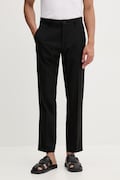 Calvin Klein панталон чино мъжки черен със стандартна талия LV04LF609G