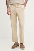 Sisley spodnie regularne męskie z bawełną beżowe regular waist 4QUUSF05W