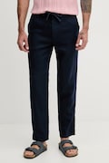 United Colors of Benetton kalhoty pánské lněné námořnicky modré regular waist 4AGHUF00M