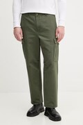 United Colors of Benetton spodnie cargo męskie bawełniane zielone regular waist 4OAEUF061