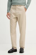 Lindbergh pantaloni de bumbac culoarea bej, cu fason chinos, 30.003111