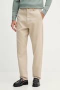 Lindbergh pantaloni de bumbac culoarea bej, cu fason chinos, 30.003111
