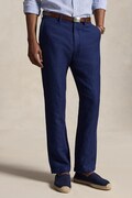 Polo Ralph Lauren spodnie męskie z lnem granatowe regular waist 710A13266