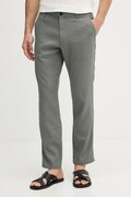 BOSS Orange панталон мъжки с лен сив със стандартна талия 50559595