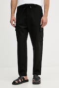 BOSS Orange spodnie cargo męskie czarne regular waist 50562768