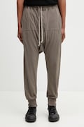 Βαμβακερό παντελόνι Rick Owens DRKSHDW Prisoner Drawstring χρώμα: καφέ, DU01F4395.RN