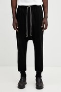 Βαμβακερό παντελόνι Rick Owens DRKSHDW Prisoner Drawstring χρώμα: μαύρο, DU01F4395.RN