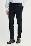 BOSS spodnie męskie bawełniane z elastanem Genius granatowe 50561572