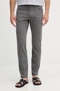 BOSS штани чоловічі з бавовною Re.Maine5 сірі regular waist 50553815