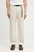 Gramicci HEMP RELAXED PANT spodnie boyfriend z bawełną męskie beżowe regular waist G6SM.P005