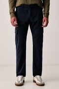 Aeronautica Militare spodnie cargo męskie bawełniane z elastanem granatowe regular waist PA1719UCT04332
