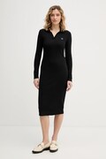 Calvin Klein Jeans sukienka kolor czarny midi dopasowana LV047E202G