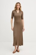 Tommy Hilfiger rochie culoarea bej, maxi, mulată, WW0WW48447