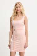 Šaty Guess CLEA ružová farba, mini, priliehavé, W6RK0I KC9O0