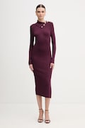 Сукня Guess PRISCILLA колір фіолетовий midi облягаюча W6RK01 Z2YJ2