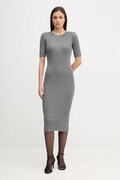 Dkny sukienka kolor szary midi dopasowana DJ6R0948