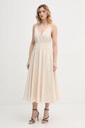 Šaty Pinko béžová barva, midi, 106524 A35Q