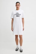 Bavlněné šaty Karl Lagerfeld Jeans bílá barva, mini, oversize, B1W13043