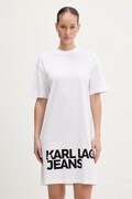 Karl Lagerfeld Jeans sukienka bawełniana kolor biały mini prosta B1W13054