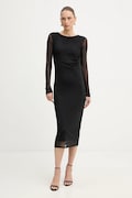 Patrizia Pepe sukienka kolor czarny midi prosta 8A1604 J376