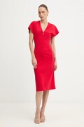 Patrizia Pepe sukienka kolor czerwony midi prosta 8A1663 A6F5