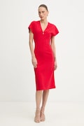 Patrizia Pepe sukienka kolor czerwony midi prosta 8A1663 A6F5