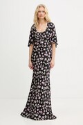 Twinset sukienka wiskozowa kolor czarny maxi prosta 261TP210A