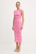 Twinset sukienka kolor różowy maxi dopasowana 261AP3080