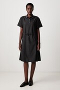 Lacoste letní šaty hladké s vlnou šedé EF0197