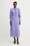 Luisa Spagnoli sukienka lniana Provina fioletowa 542925