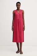 United Colors of Benetton vestito d'estate in lino rosso liscio 4AGHDV0CD