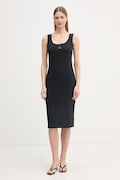 Calvin Klein Jeans sukienka bawełniana z elastanem czarna LV047F257G