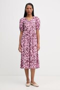 Marc O'Polo sukienka z wiskozą różowa w kwiaty 5000008258