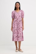 Marc O'Polo sukienka z wiskozą różowa w kwiaty 5000008258