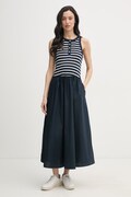 Tommy Hilfiger sukienka rozkloszowana bawełniana granatowa WW0WW49628