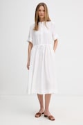 Tommy Hilfiger rochie de vară din in bej WW0WW49633