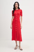 Tommy Hilfiger sukienka czerwona gładka WW0WW48521