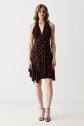 Guess sukienka rozkloszowana MARILYN MONROE czarna z motywem owoców W6YKAV K6706