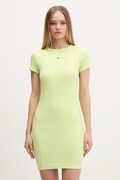 Tommy Jeans sukienka bodycon bawełniana z elastanem zielona DW0DW22613