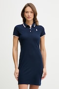 U.S. Polo Assn. sukienka bawełniana POLO DRESS kolor granatowy mini prosta WUP1312