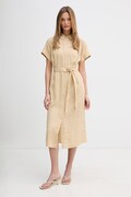 Tommy Hilfiger ljetna haljina od lana bež WW0WW49641
