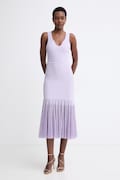 BOSS šaty s lyocellom Floe fialové hladké 50557146