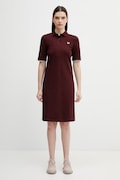 Fred Perry sukienka bawełniana kolor bordowy mini prosta D2179