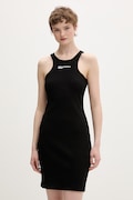 Karl Lagerfeld Jeans sukienka letnia bawełniana z elastanem czarna gładka B2W13046