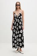 Rip Curl sukienka letnia z wiskozy PARTY PACK czarna w kwiaty 08VWDR