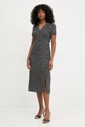 Morgan sukienka letnia z wiskozą czarna w groszki ROIS