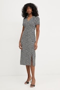 Morgan sukienka letnia z wiskozą czarna w groszki ROIS