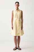 Polo Ralph Lauren sukienka rozkloszowana bawełniana żółta gładka 211968897
