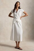 Polo Ralph Lauren sukienka rozkloszowana bawełniana biała gładka 211A12906
